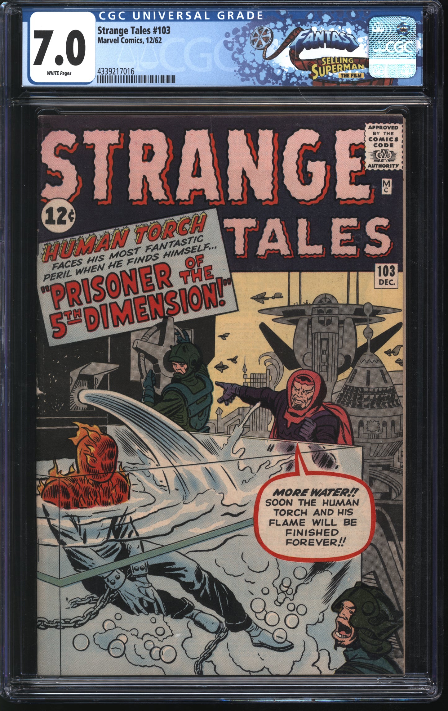 Marvel Strange Tales #103 12/62 FANTAST CGC 7.0 White Pages