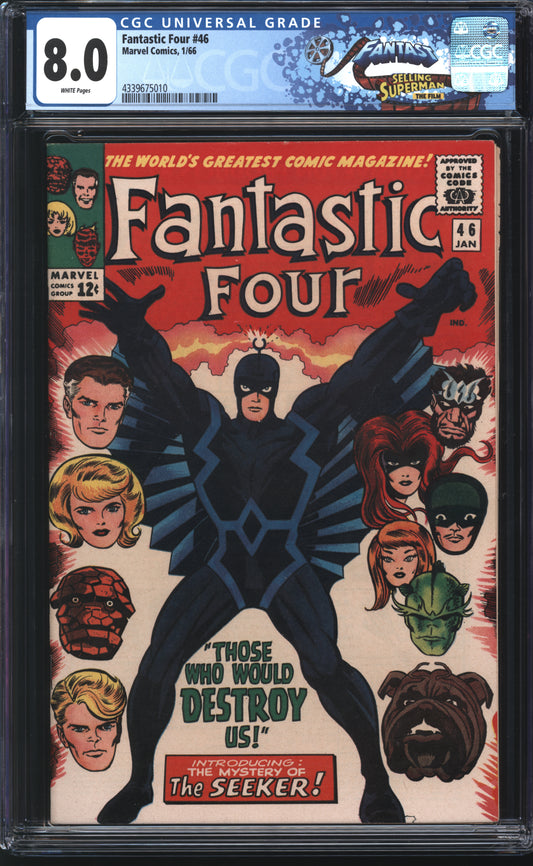 Marvel Fantastic Four 46 1/66 FANTAST CGC 8.0 White Pages