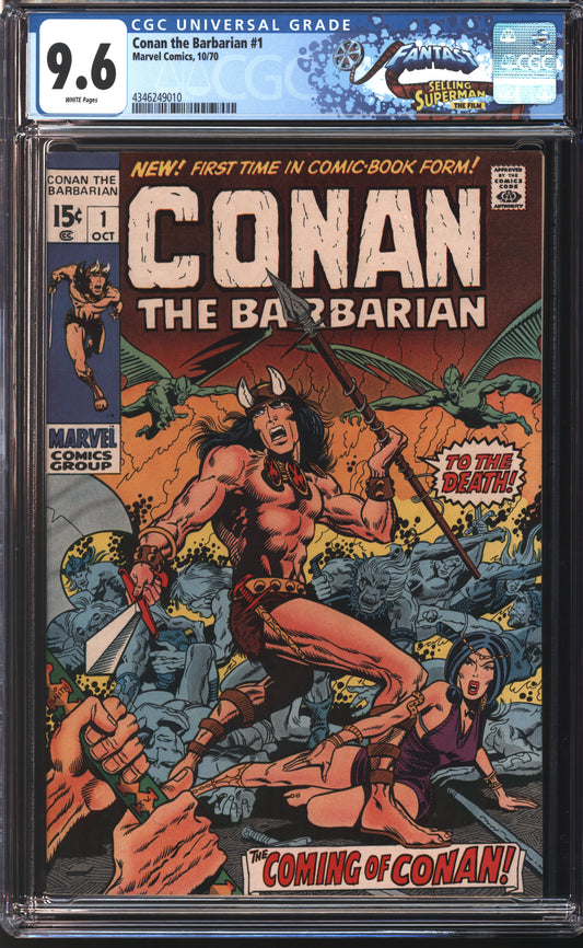 Marvel Conan the Barbarian 1 10/70 FANTAST CGC 9.6 White Pages