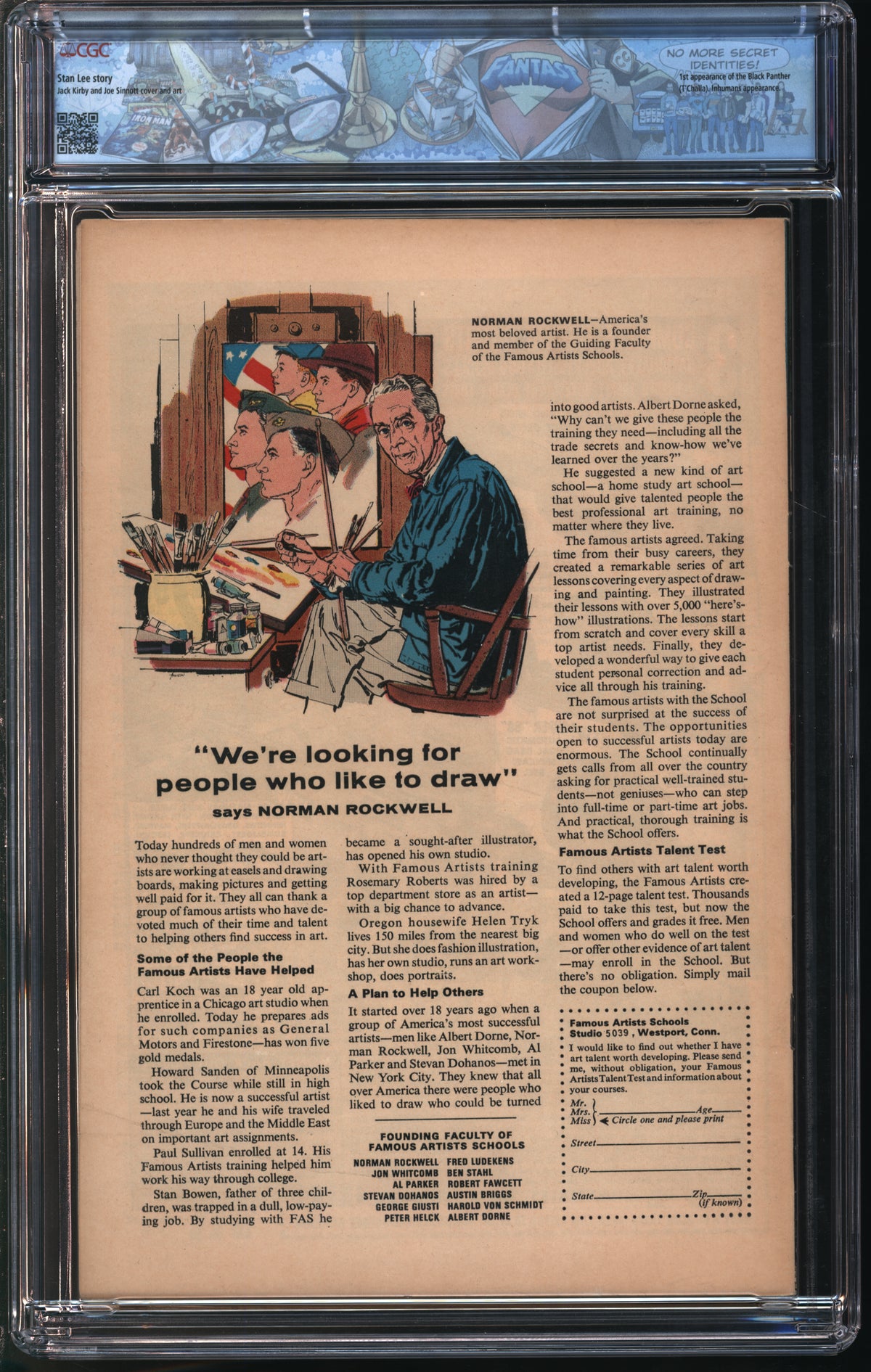 Marvel Fantastic Four #52 7/66 FANTAST CGC 8.0 Off-White to White Pages