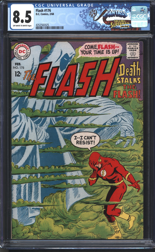 D.C Comics Flash 176 2/68 FANTAST CGC 8.5 Off White to White Pages