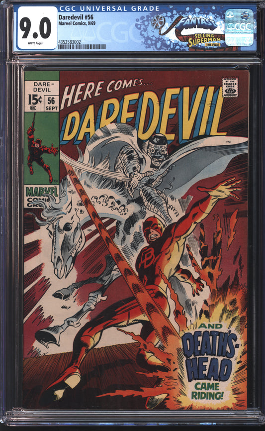 Marvel Daredevil #56 9/69 FANTAST CGC 9.0 White Pages