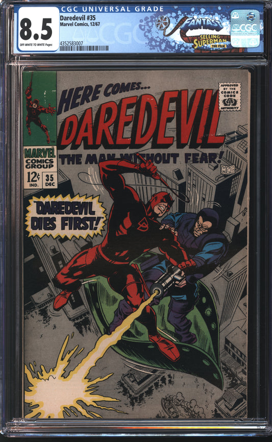 Marvel Daredevil 35 12/67 FANTAST CGC 8.5 Off White to White Pages