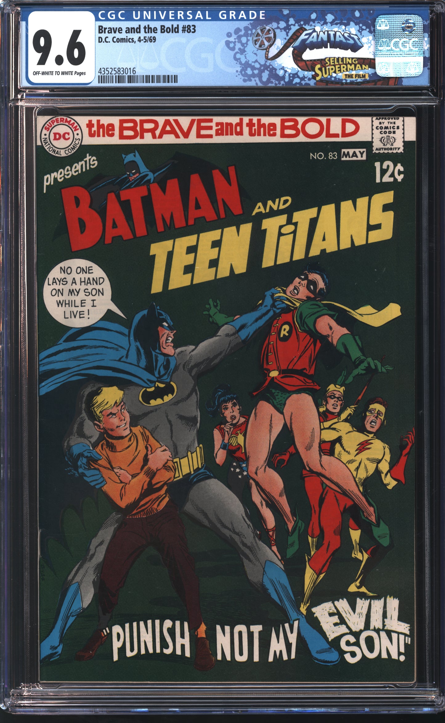 D.C Comics Brave and the Bold 83 4/69 FANTAST CGC 9.6 Off White to White Pages