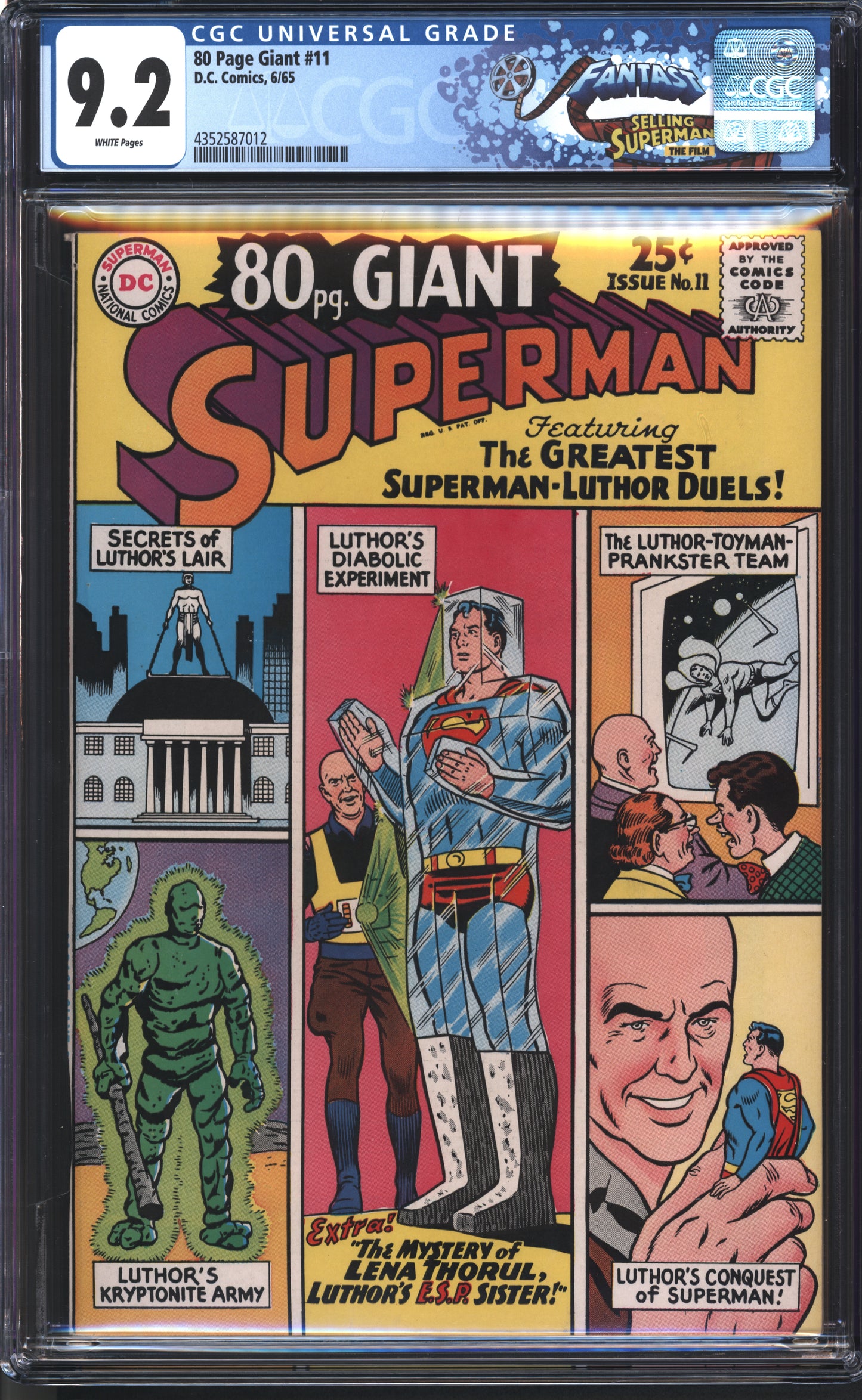 D.C Comics 80 Page Giant 11 6/65 FANTAST CGC 9.2 White Pages