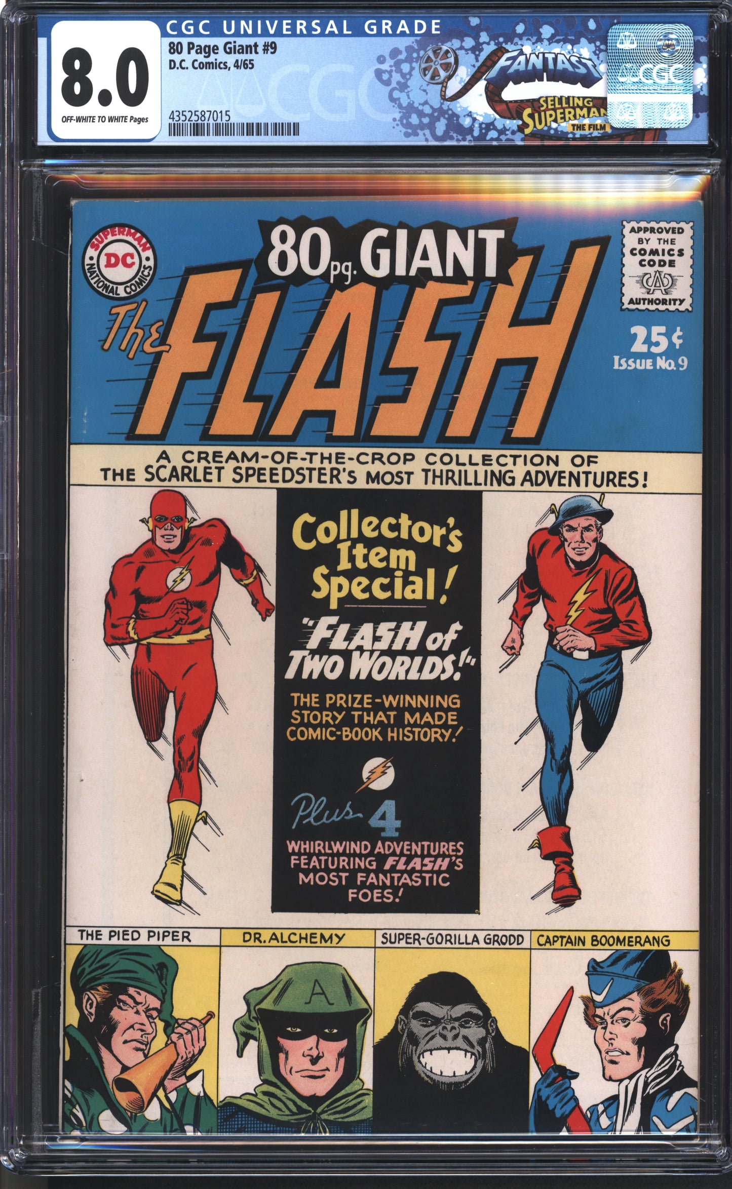 D.C Comics 80 Page Giant 9 4/65 FANTAST CGC 8.0 Off White to White Pages