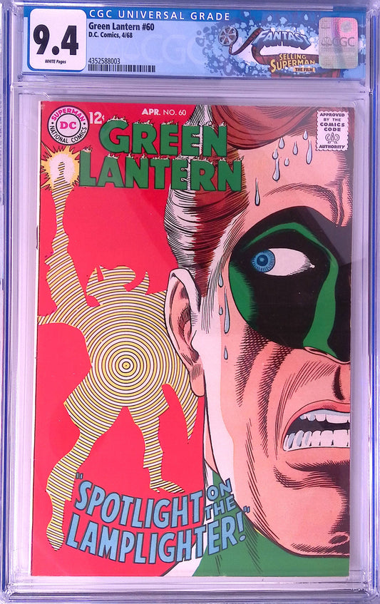 D.C Comics Green Lantern 60 4/68 FANTAST CGC 9.4 White Pages