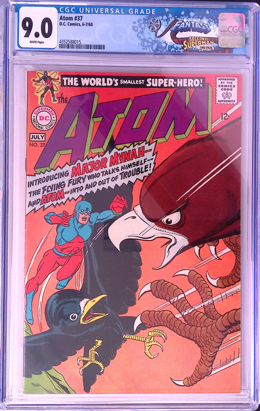 D.C Comics Atom 37 6/68 FANTAST CGC 9.0 White Pages