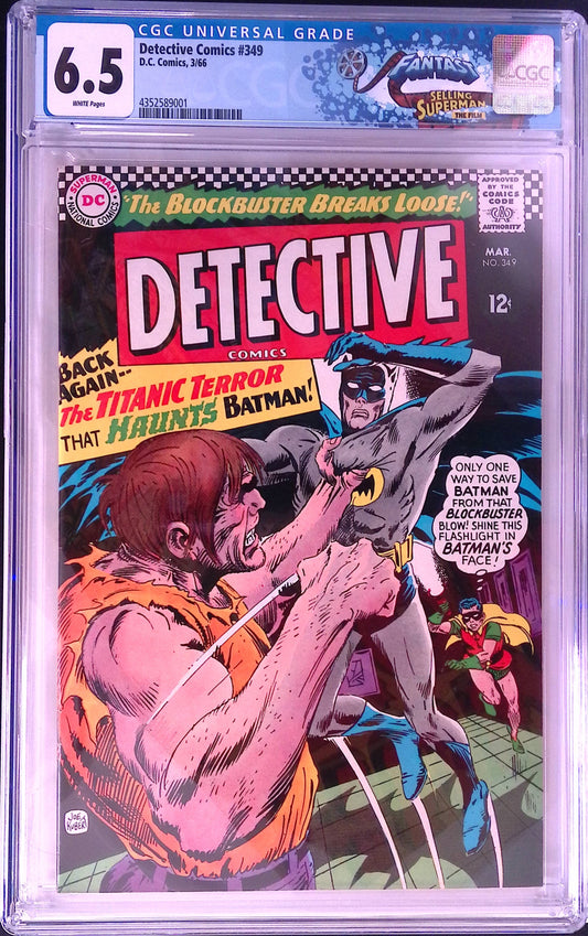 D.C Comics Detective Comics 349 3/66 FANTAST CGC 6.5 White Pages