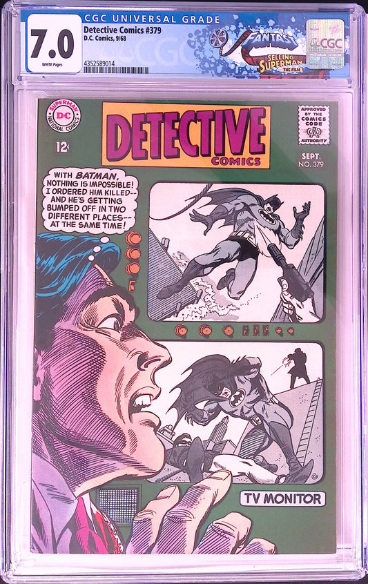 D.C Comics Detective Comics 379 9/68 FANTAST CGC 7.0 White Pages