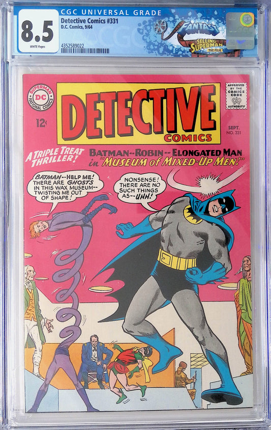 D.C Comics Detective Comics 331 9/64 FANTAST CGC 8.5 White Pages