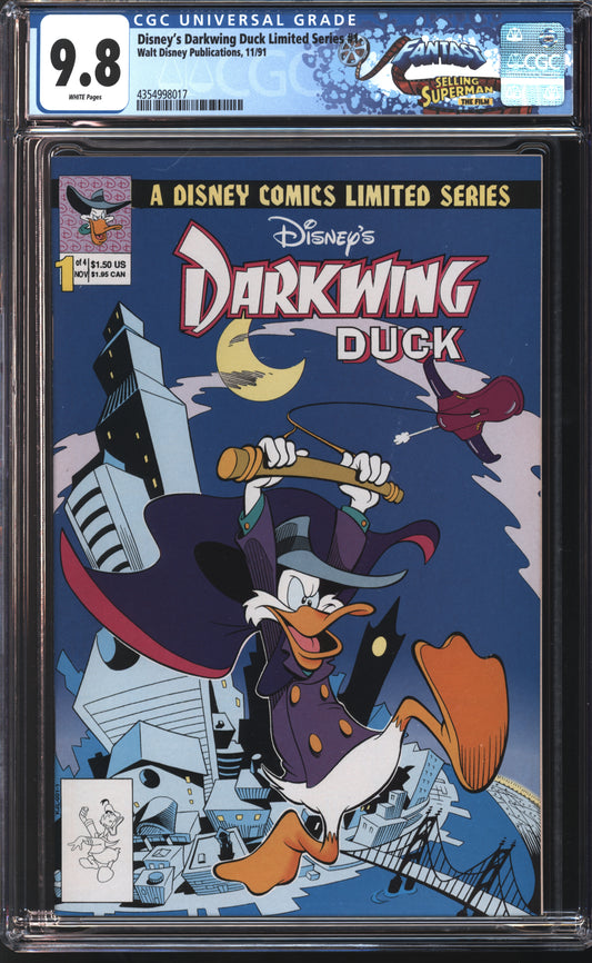 Walt Disney Publications Darkwing Duck Limited Series 1 11/91 FANTAST CGC 9.8 White Pages