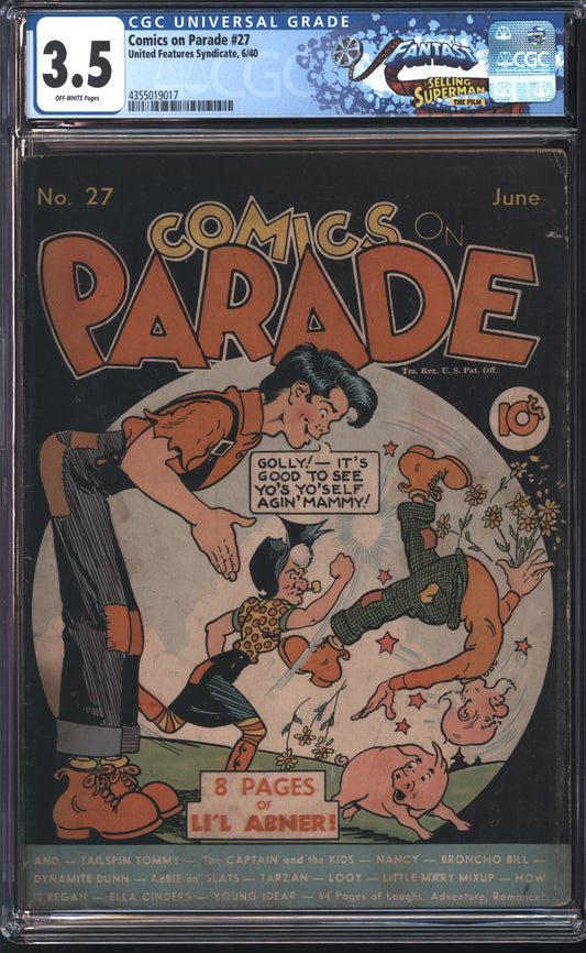 United Feature Syndicate Comics on Parade 27 6/40 FANTAST CGC 3.5 Off White pages