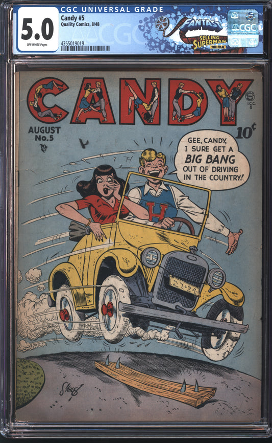 Quality Comics Candy Comics 5 8/48 FANTAST CGC 5.0 Off White pages