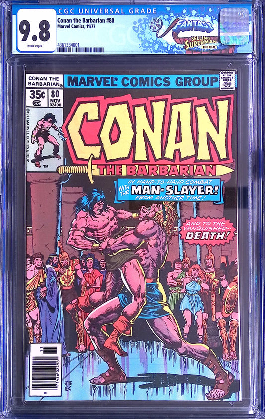 Marvel Conan the Barbarian #80 11/77 FANTAST CGC 9.8 White Pages