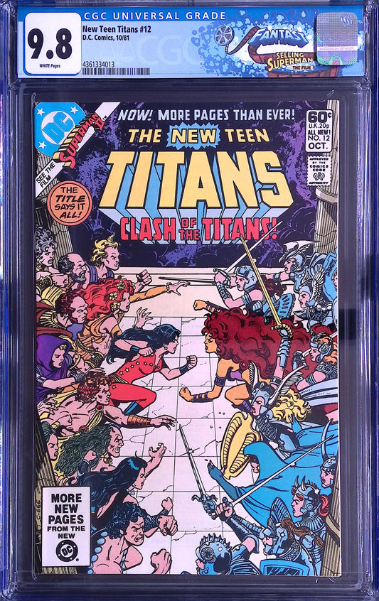 D.C Comics New Teen Titans 12 10/81 FANTAST CGC 9.8 White Pages