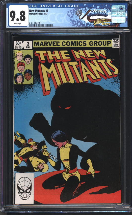 Marvel New Mutants 3 5/83 FANTAST CGC 9.8 White Pages