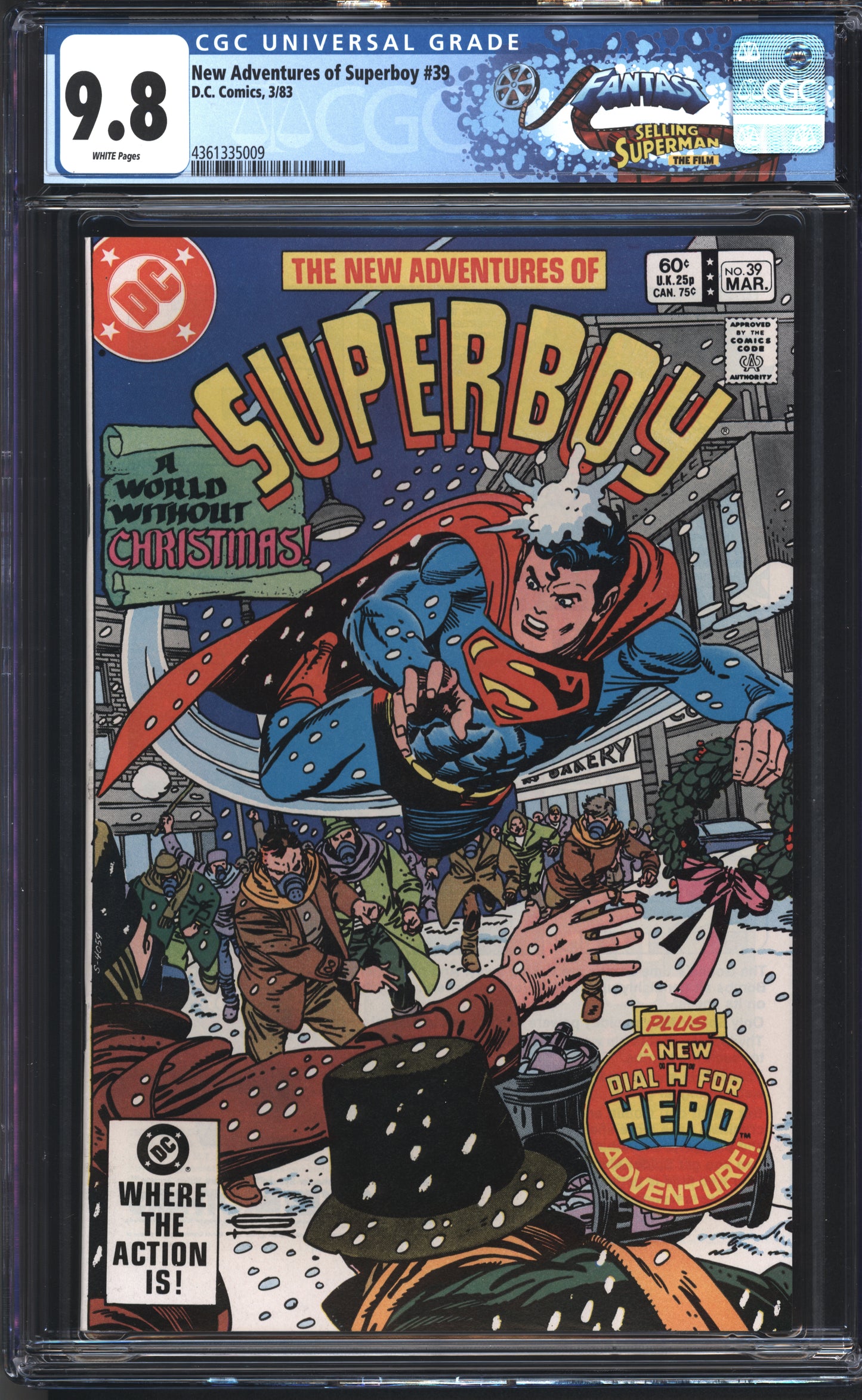 D.C Comics New Adventures of Superboy 39 3/83 FANTAST CGC 9.8 White Pages