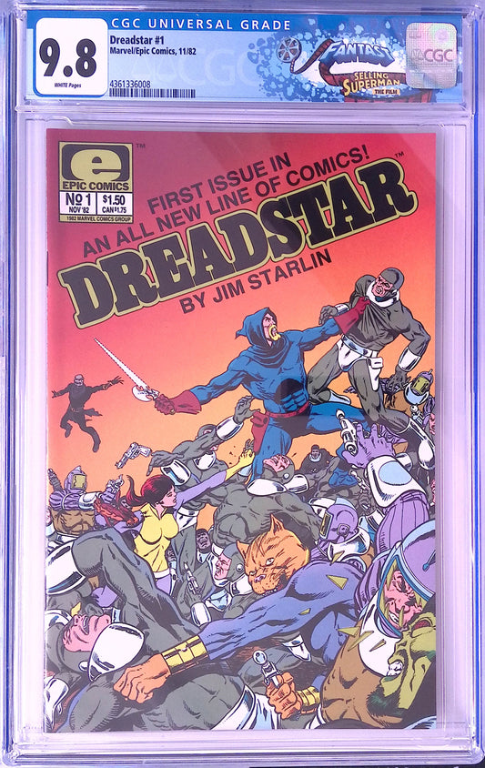 Marvel/Epic Comics Dreadstar 1 11/82 FANTAST CGC 9.8 White Pages