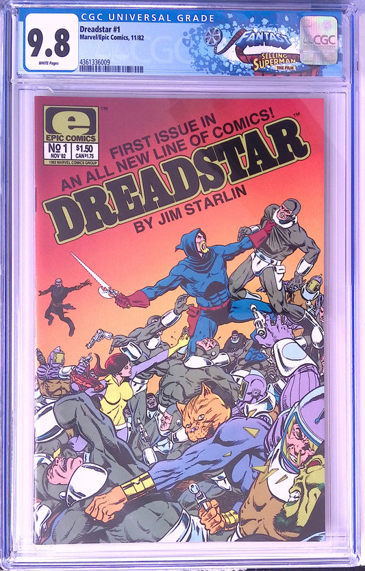 Marvel/Epic Comics Dreadstar 1 11/82 FANTAST CGC 9.8 White Pages