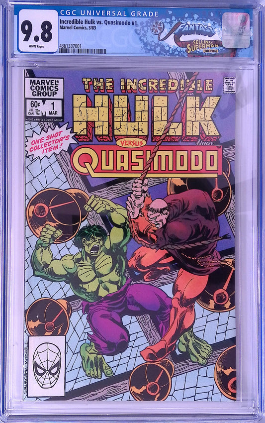 Marvel Incredible Hulk VS. Quasimoto 1  3/83 FANTAST CGC 9.8 White Pages