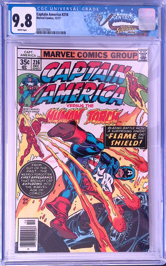 Marvel Captain America 216 12/77 FANTAST CGC 9.8 White Pages