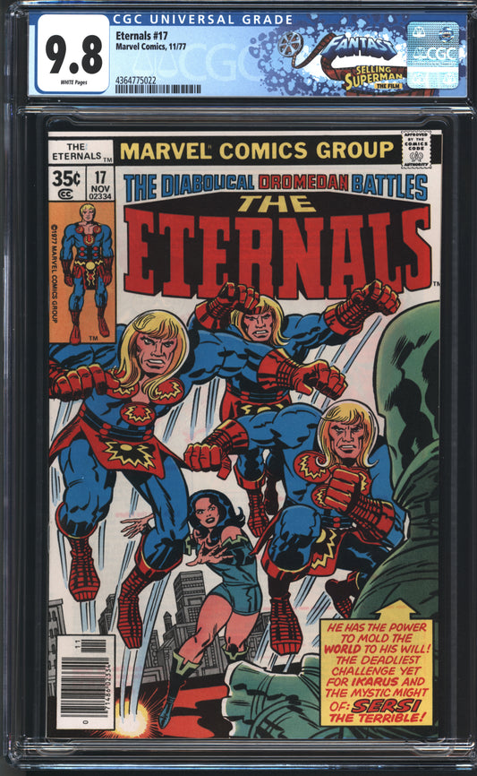 Marvel Eternals 17 11/77 FANTAST CGC 9.8 White Pages