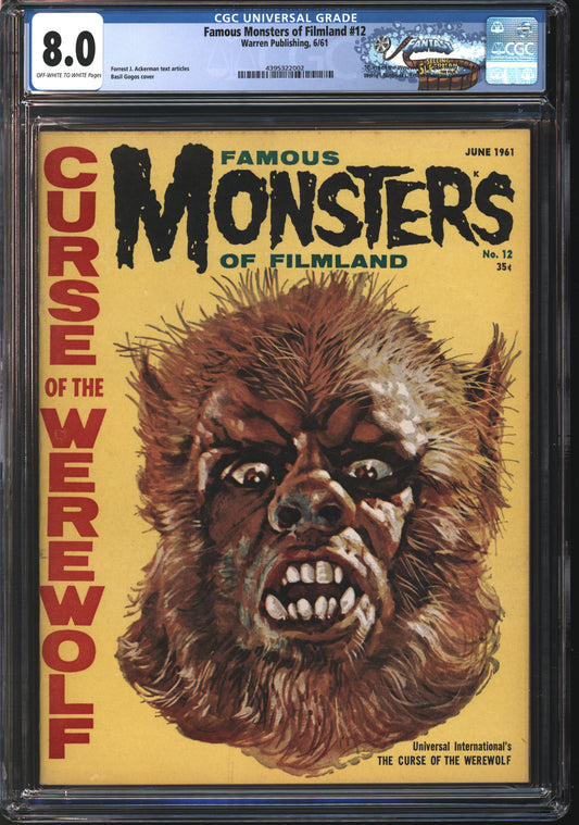 Warren Publishing Famous Monsters of Filmland 12 6/61 FANTAST CGC 8.0 Off White to White pages