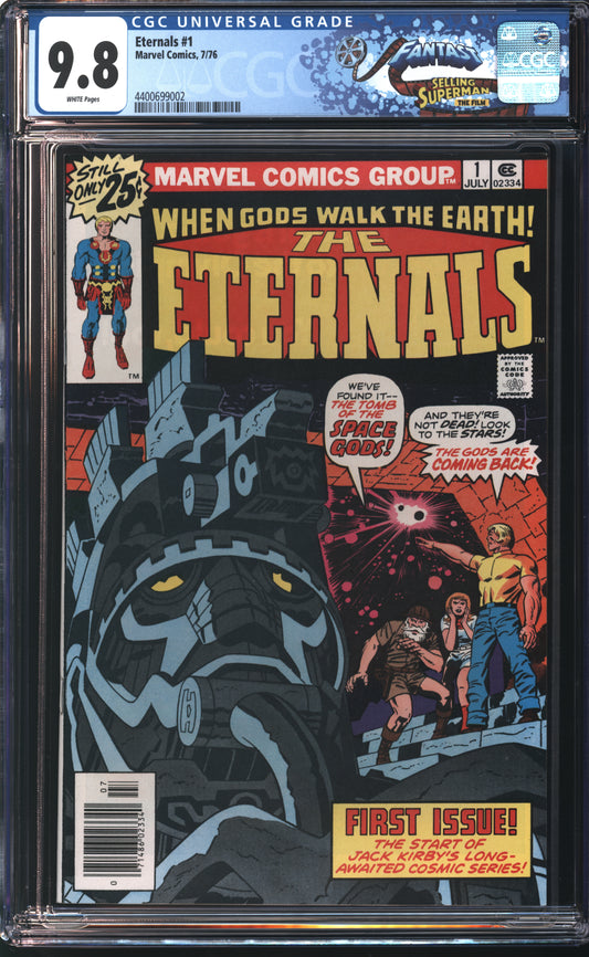 Marvel Eternals 1 7/76 FANTAST CGC 9.8 White Pages