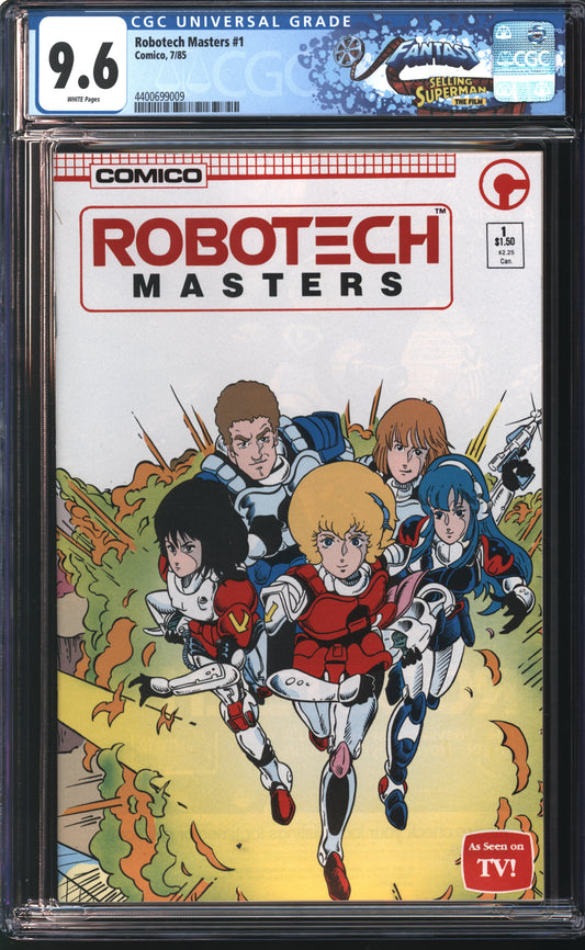 Comico Comics Robotech Masters 1 7/85 FANTAST CGC 9.6 White Pages