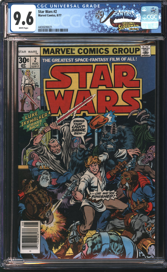 Marvel Star Wars 2 8/77 FANTAST CGC 9.6 White Pages