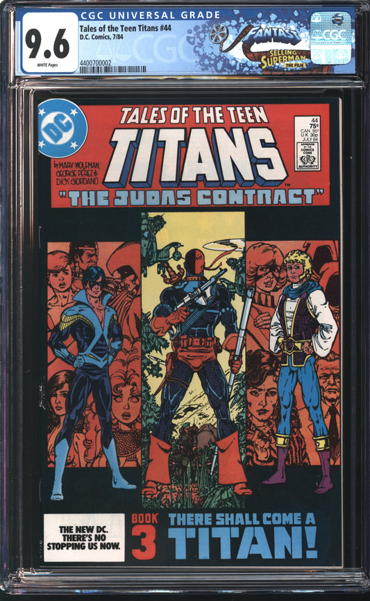 D.C. Comics Tales of the Teen Titans #44 7/84 FANTAST CGC 9.6 White Pages