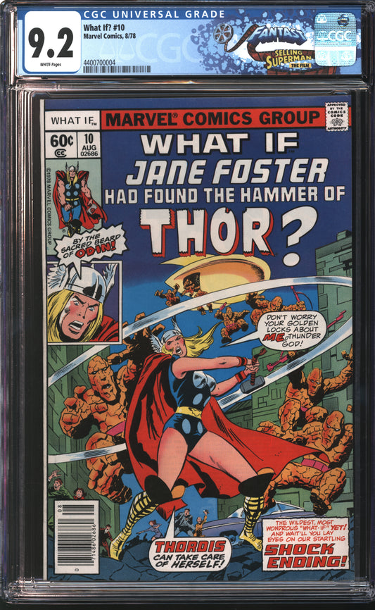 Marvel What If? #10 8/78 FANTAST CGC 9.2 White Pages