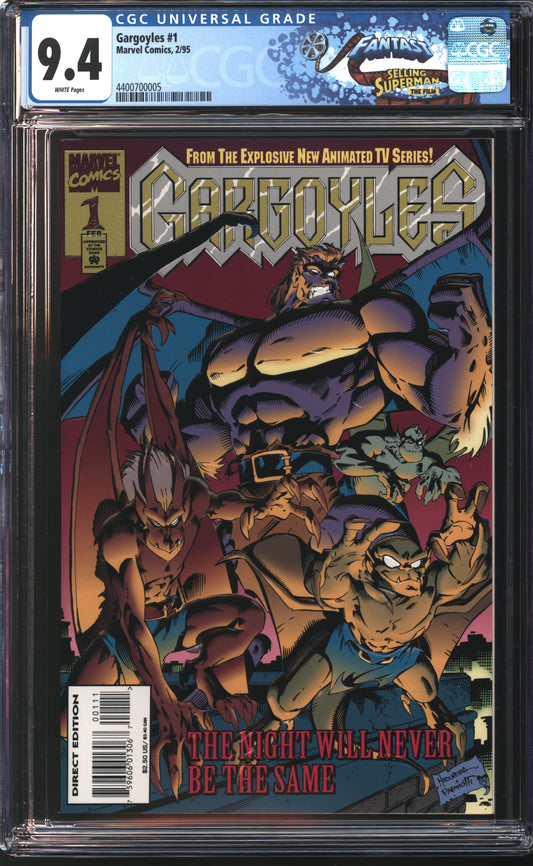 Marvel Gargoyles #1 2/95 FANTAST CGC 9.4 White Pages