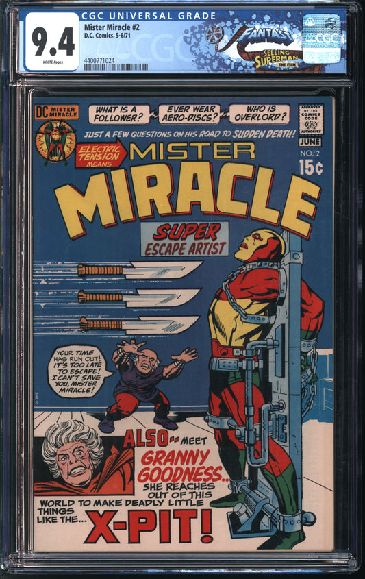 D.C. Comics Mister Miracle #2 5-6/71 FANTAST CGC 9.4 White Pages