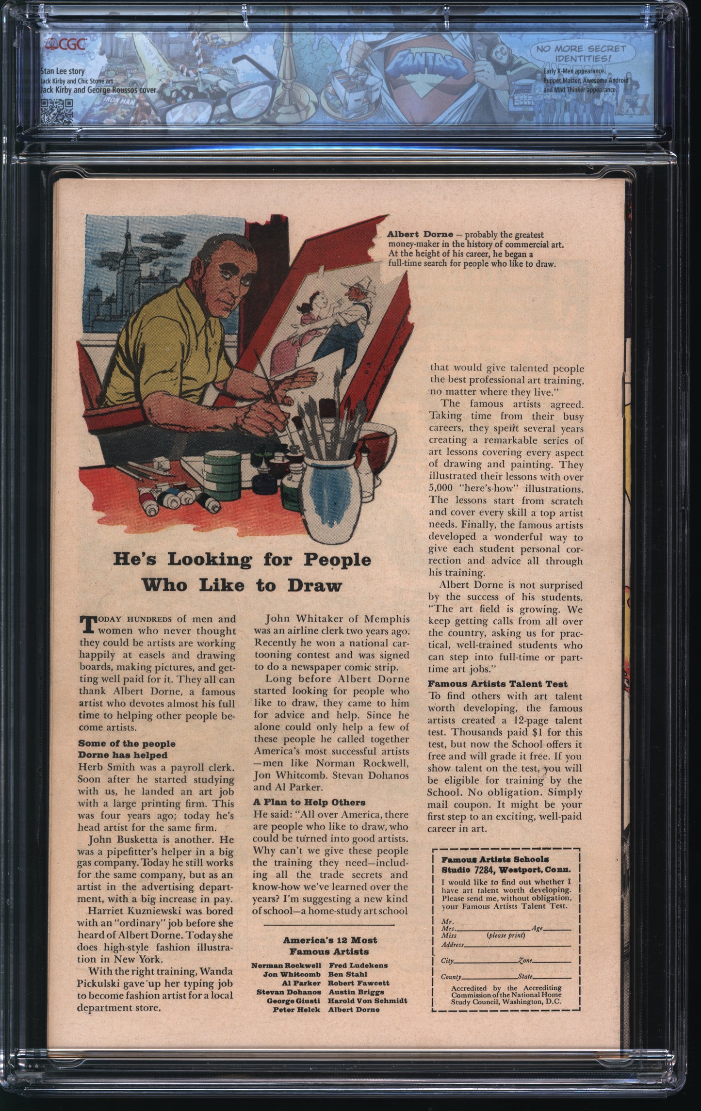 Marvel Fantastic Four 28 7/64 FANTAST CGC 7.5 Off-White to White Pages