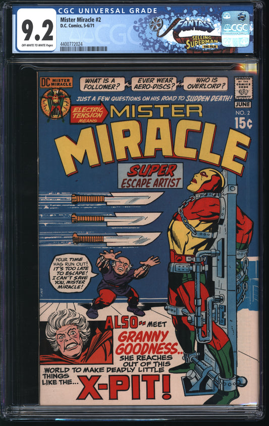 D.C Comics Mister Miracle 2 6/71 FANTAST CGC 9.2 Off White to White Pages