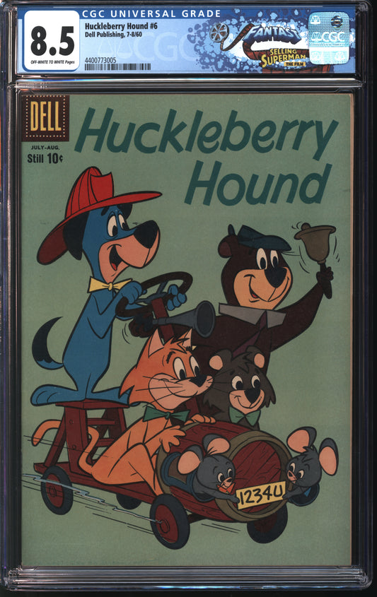 Dell Publishing Huckleberry Hound 6 7/60 FANTAST CGC 8.5 Off White to White Pages