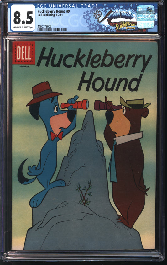 Dell Publishing Huckleberry Hound 9 11/61 FANTAST CGC 8.5 Off White to White Pages