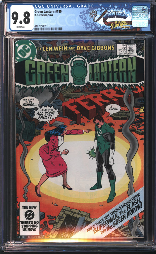 D.C. Comics Green Lantern #160 9/84 FANTAST CGC 9.8 White Pages