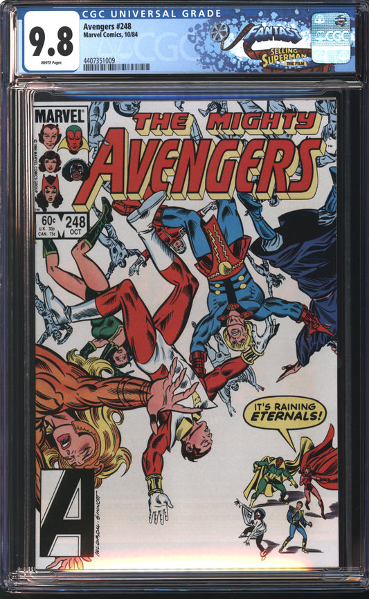 Marvel Avengers 248 10/84 FANTAST CGC 9.8 White Pages