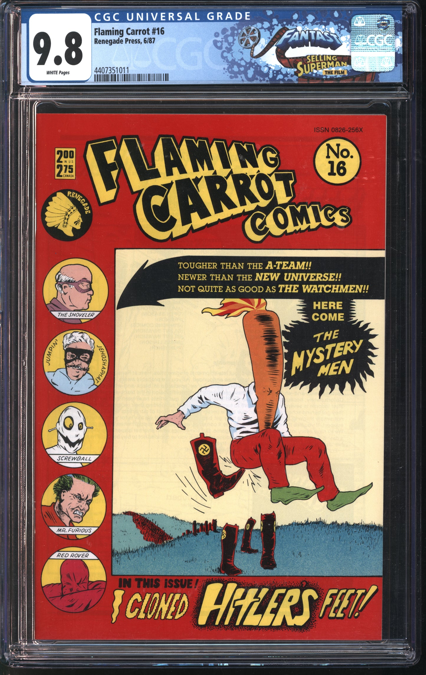 Renegade Press Flaming Carrot #16 6/87 FANTAST CGC 9.8 White pages