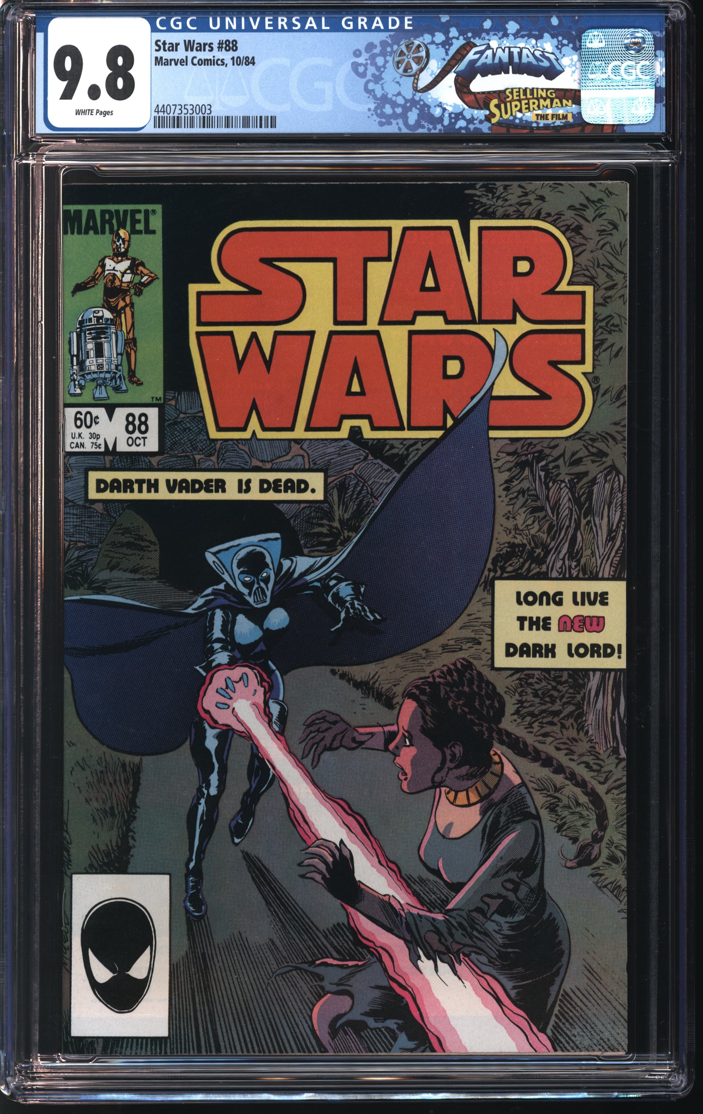 Marvel Star Wars #88 10/84 FANTAST CGC 9.8 White Pages