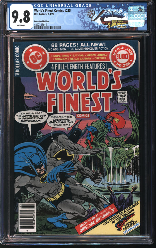 D.C Comics World's Finest Comics 255 2/79 FANTAST CGC 9.8 White Pages