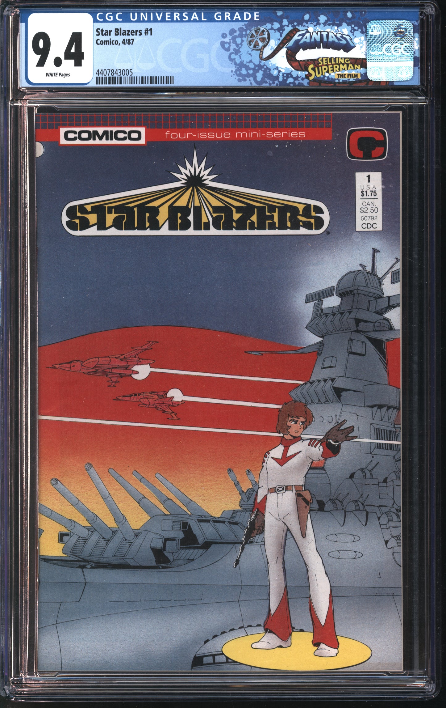 Comico Star Blazers 1 4/87 FANTAST CGC 9.4 White Pages