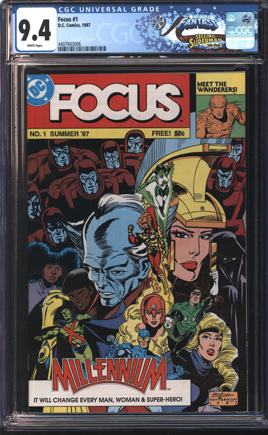 D.C Comics Focus #1 1987 FANTAST CGC 9.4 White Pages