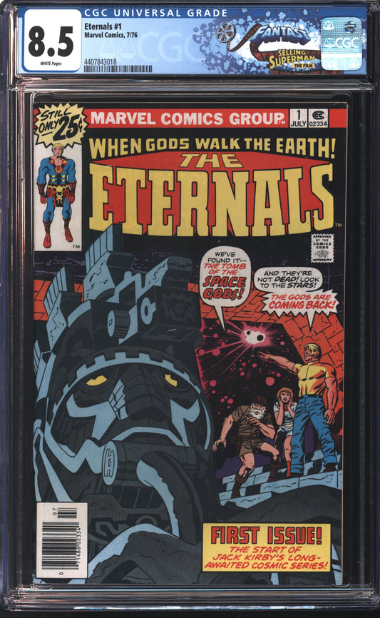 Marvel Eternals 1 7/76 FANTAST CGC 8.5 White Pages