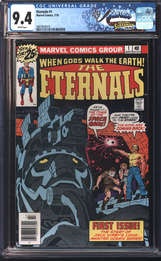 Marvel Eternals 1 7/76 FANTAST CGC 9.4 White Pages