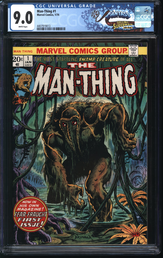 Marvel Man Thing #1 1/74 FANTAST CGC 9.0 White Pages