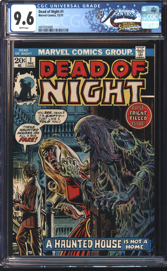 Marvel Dead of Night 1 12/73 FANTAST CGC 9.6 White Pages